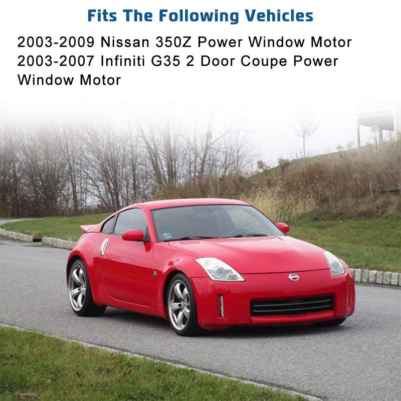 A ABIGAIL Window Lift Motor Front Right Passenger Side Replacement for 2003-2009 Nissan 350Z 2003-2007 Infiniti G35 Coupe Model Replace # 80730-CD00A 80730CD00A 742-512 - Image 4